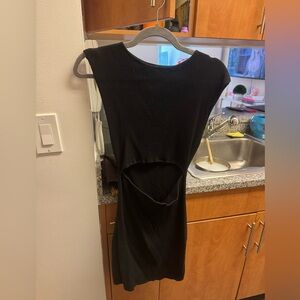 Aritzia cutout black dress